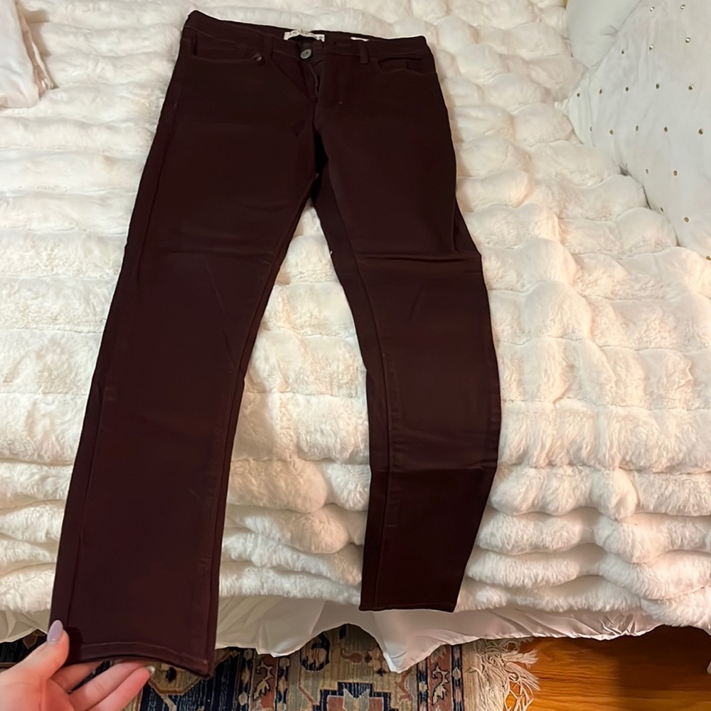 Maroon size 5 (fit like 26) skinny jeans